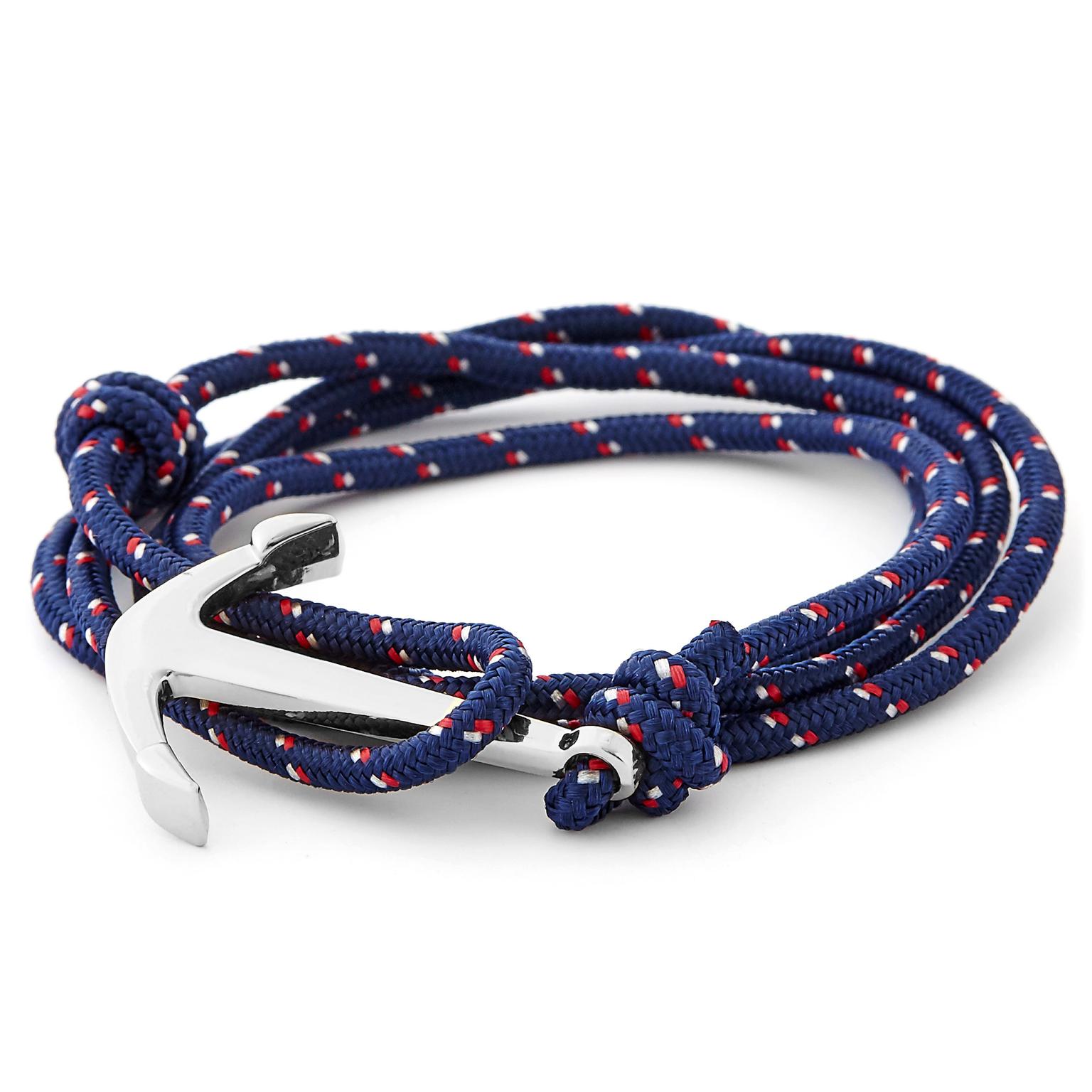 Navy Blue & Silver-Tone Anchor Bracelet Navy Blue & Silver-Tone Anchor Bracelet