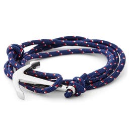 Marinblått Sailor Ankararmband