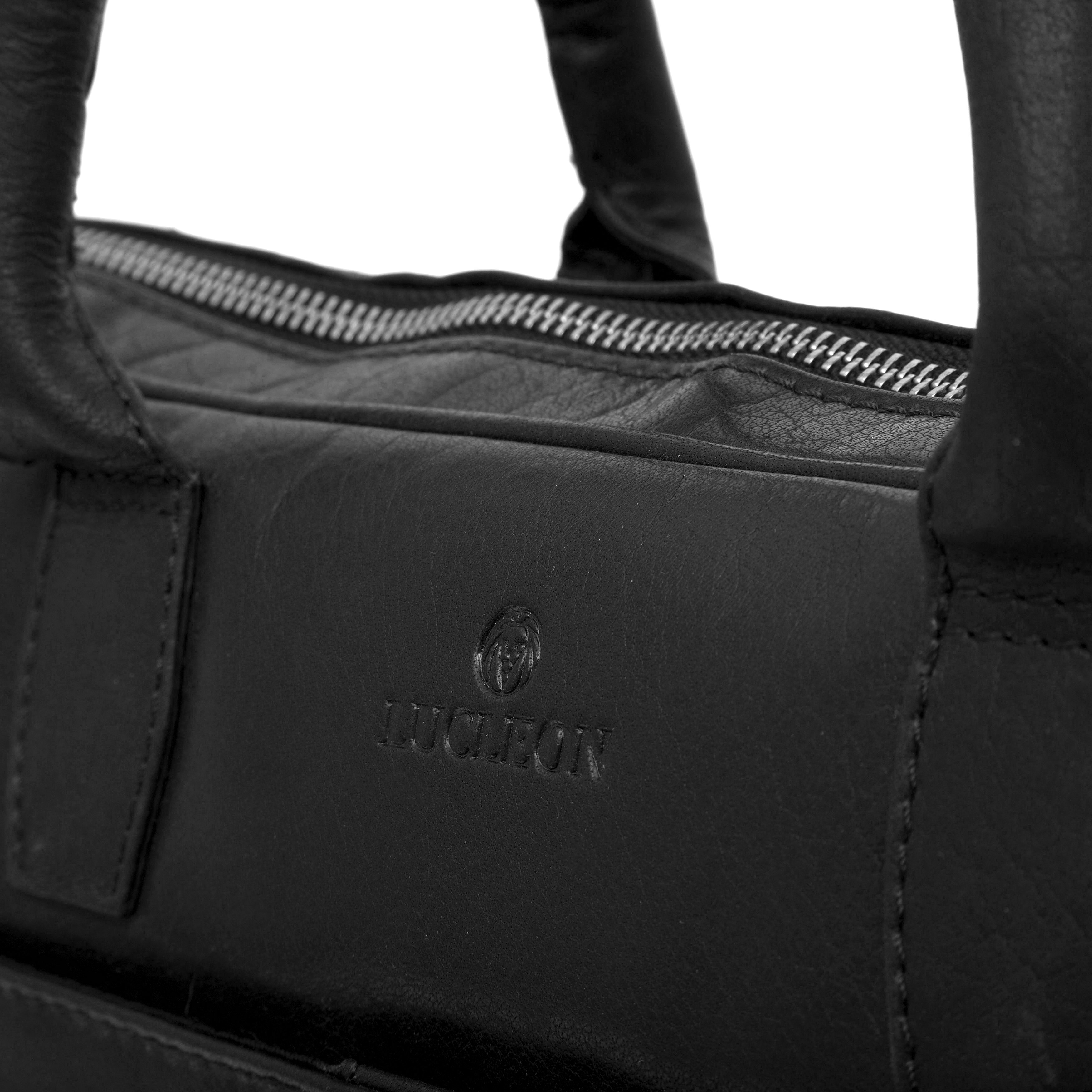 Geantă Montreal Slim 13" Executive din piele neagră - 11