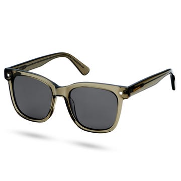 Retro Semi-transparent Grey Polarised Smokey Sunglasses
