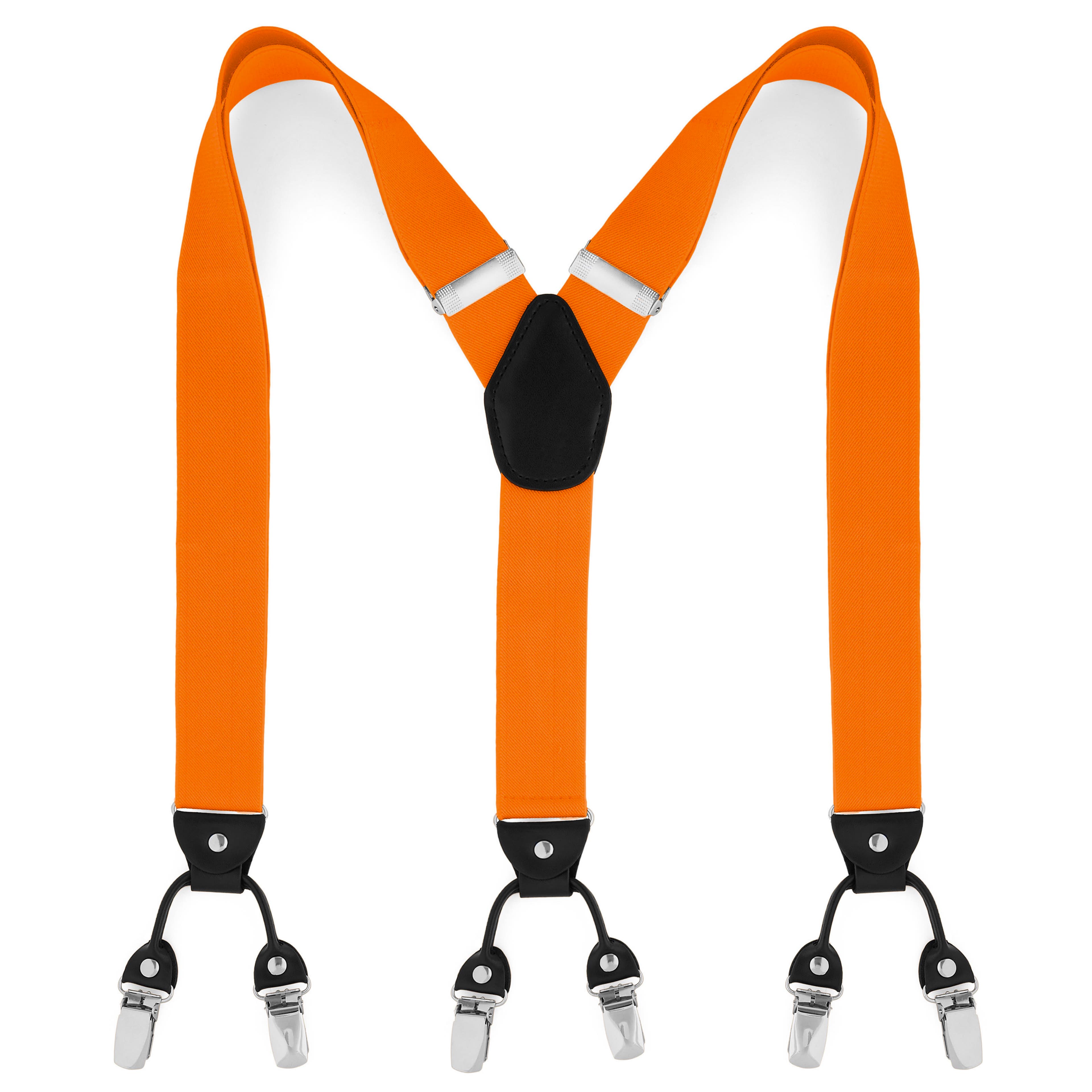 Wide Orange Clip-On Braces