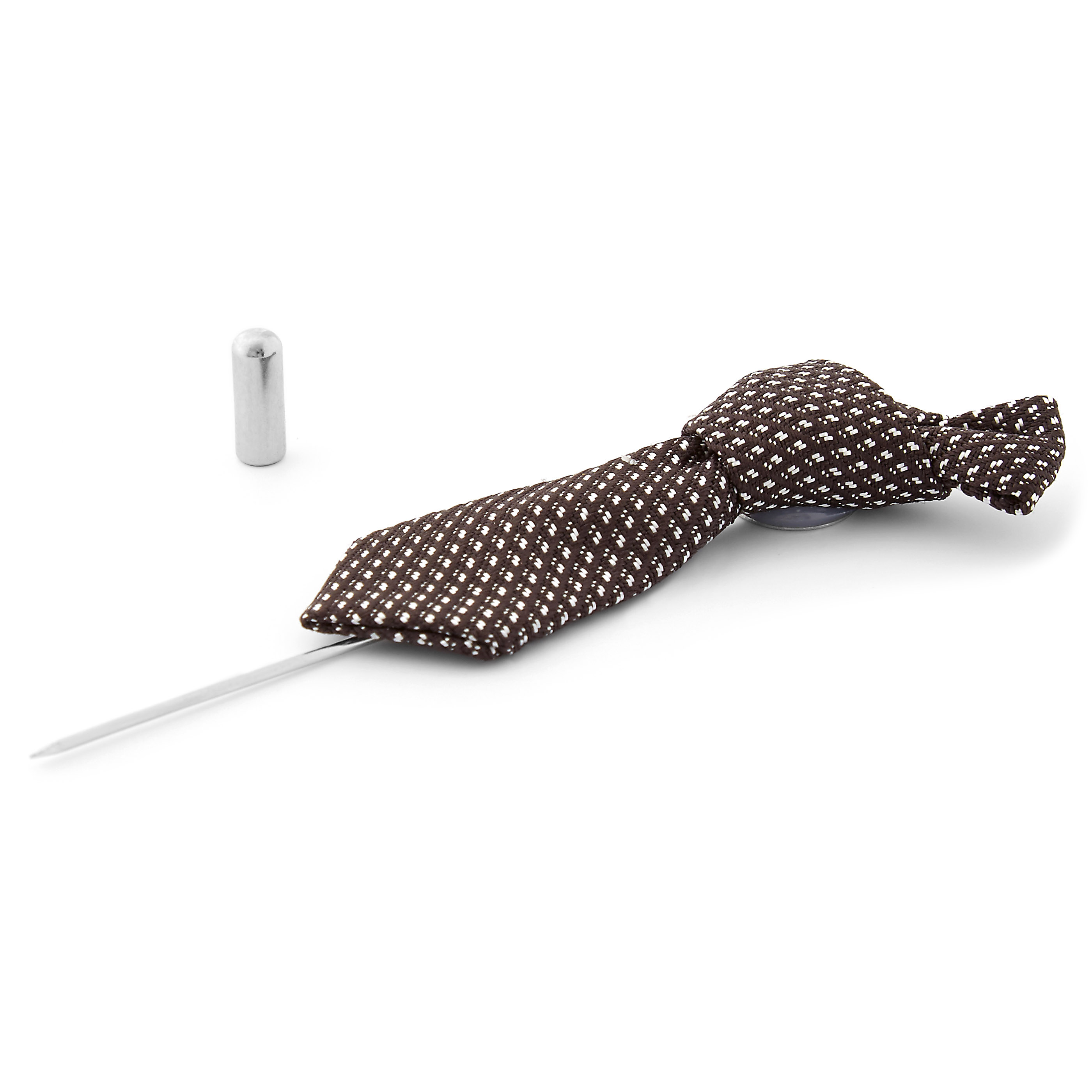 Jakkenål med Brunt og Kremfarget Slips - 2