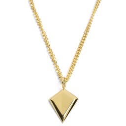 Iconic | Gold-Tone Triangle Curb Chain Necklace