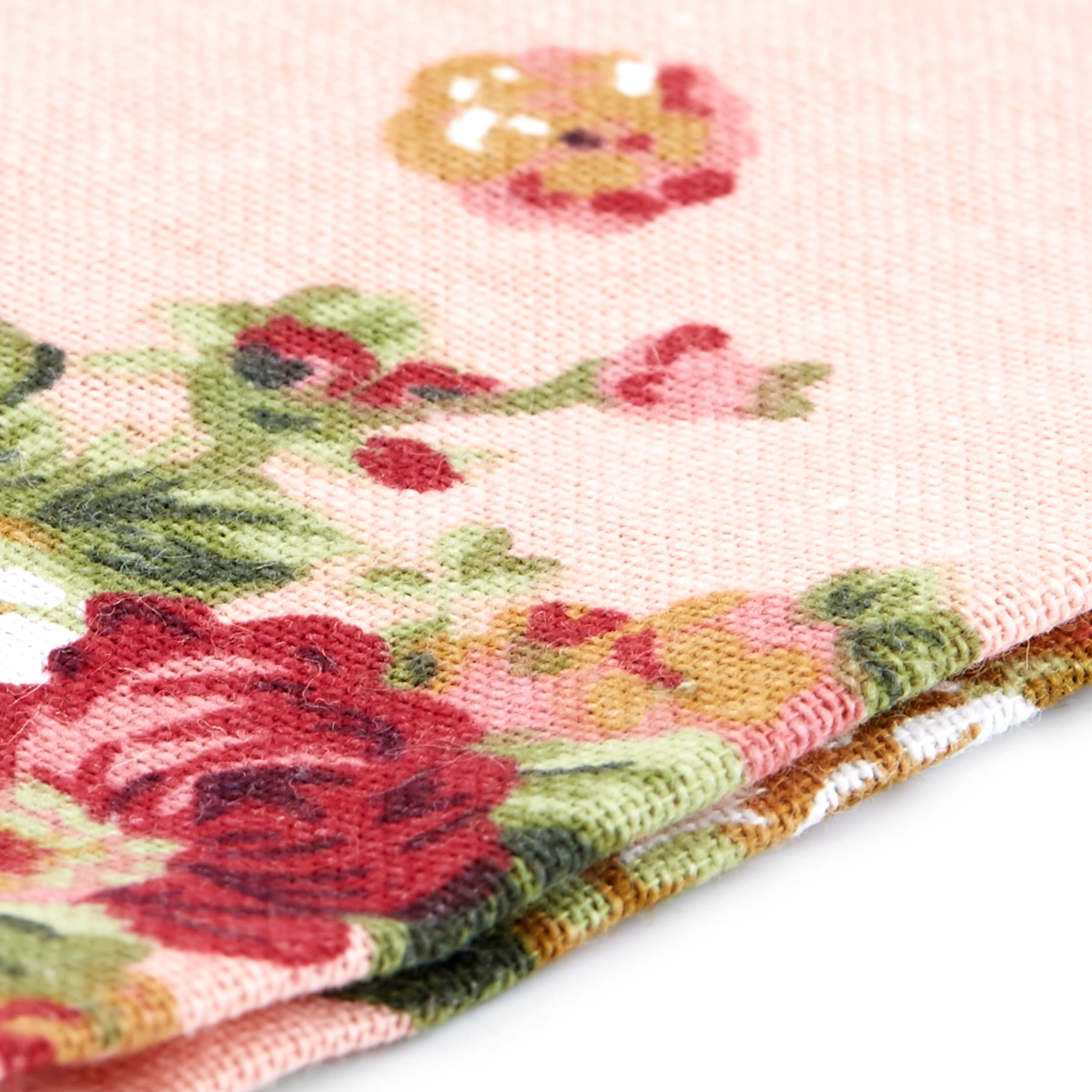 Florales Lachsrosa Einstecktuch - 2