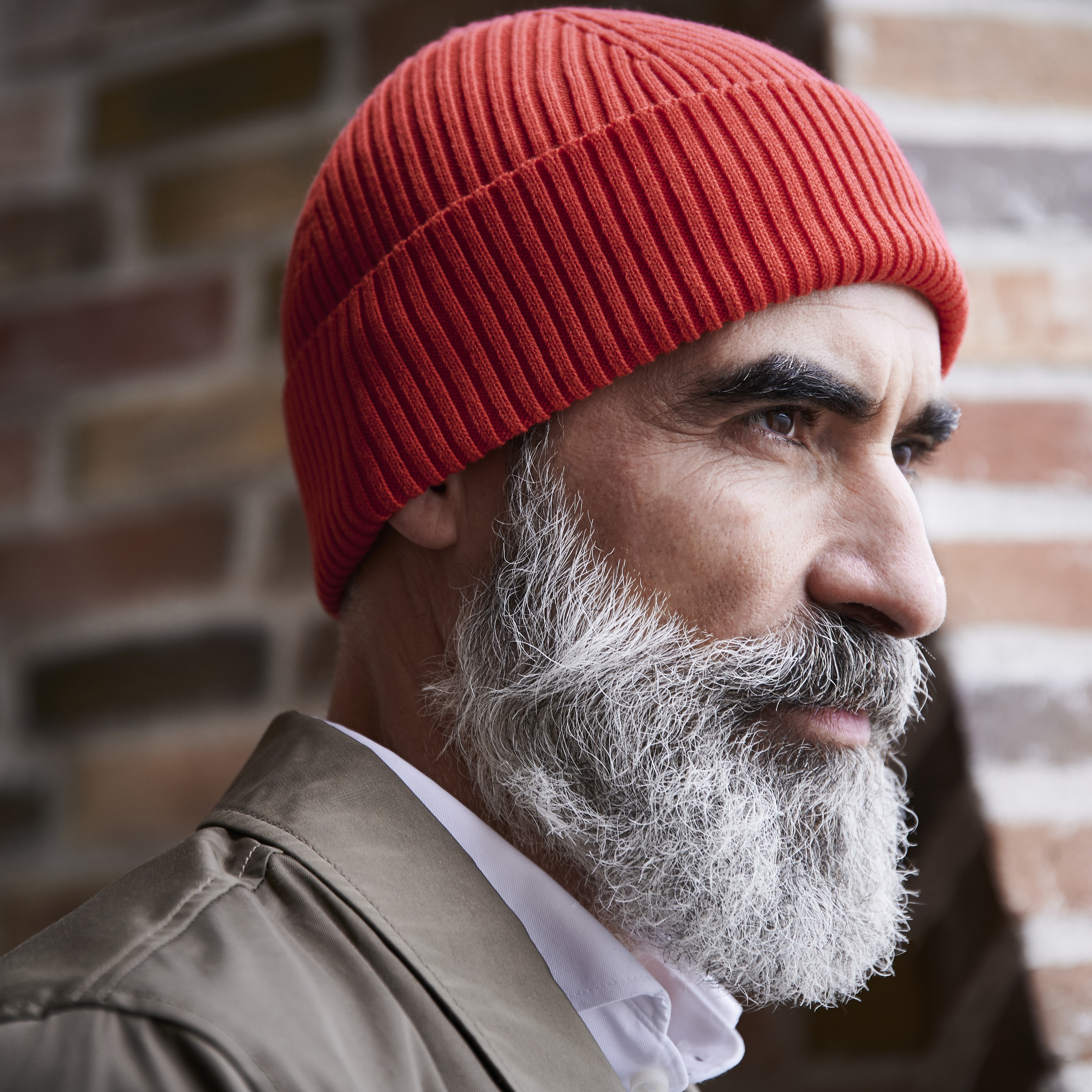 Kite | Cherry Red Lightweight Organic Cotton Chunky Knitted Rib Beanie - 2