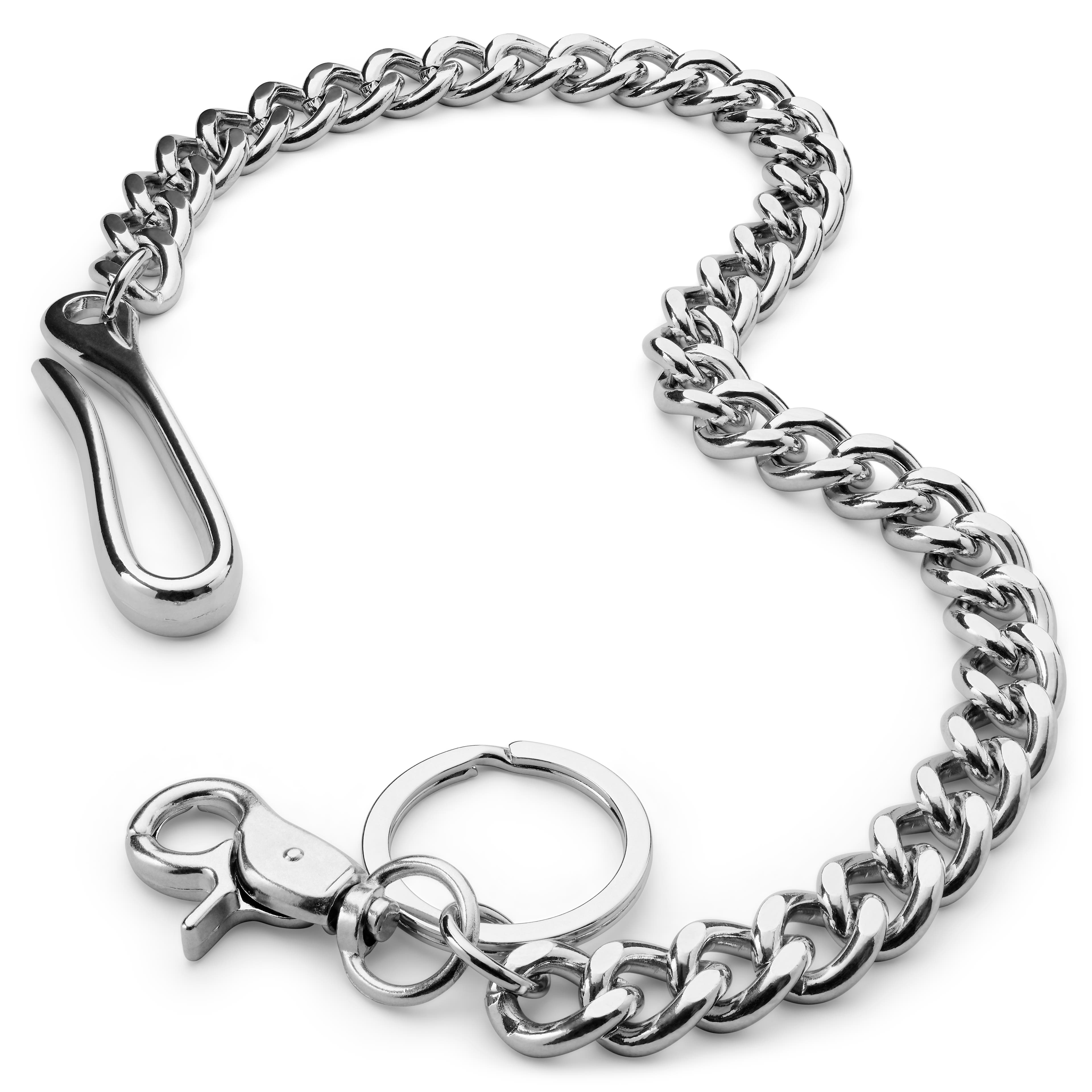 Silver-tone Short Hook Chain