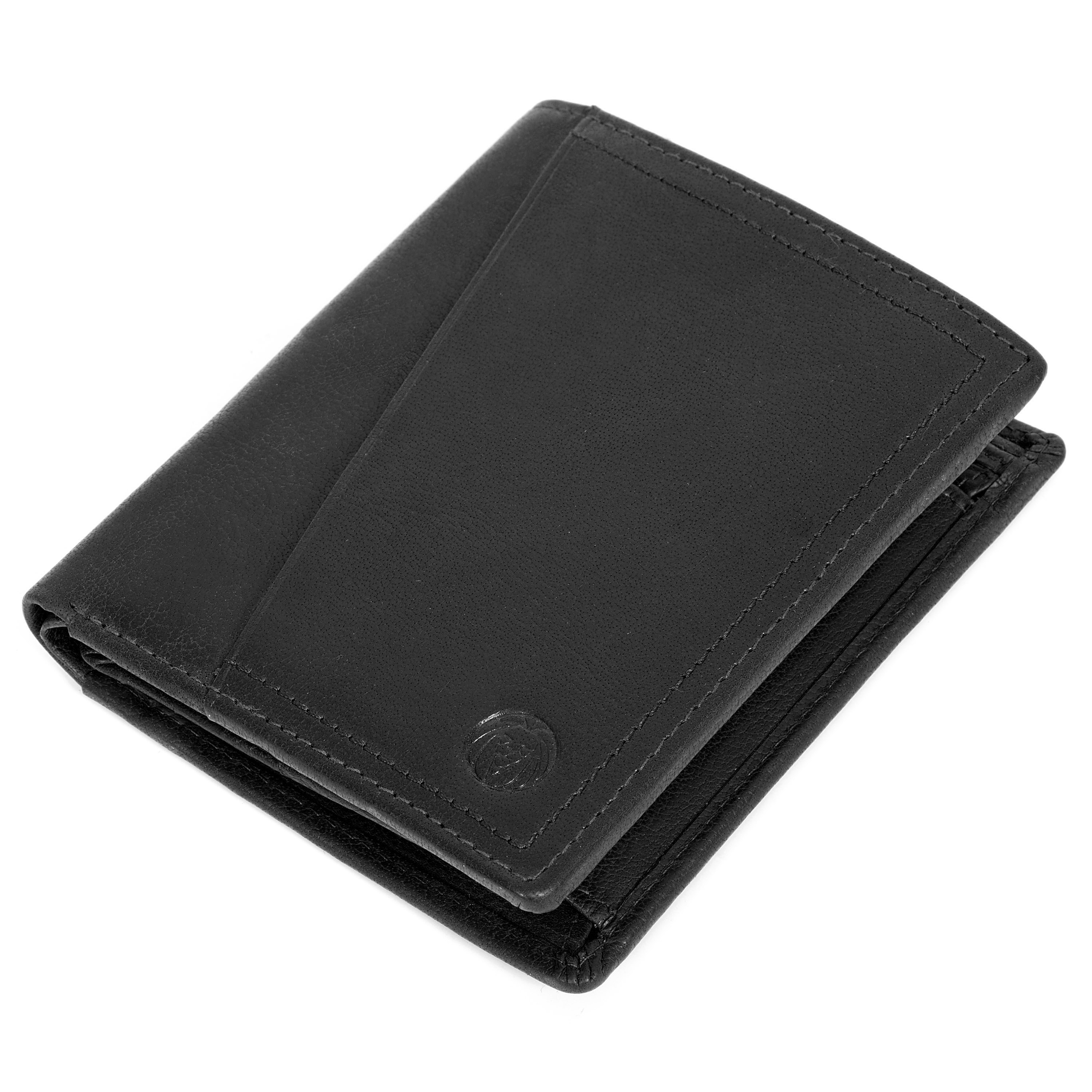 Μαύρο Δερμάτινο Πορτοφόλι Montreal Rustic RFID - 12