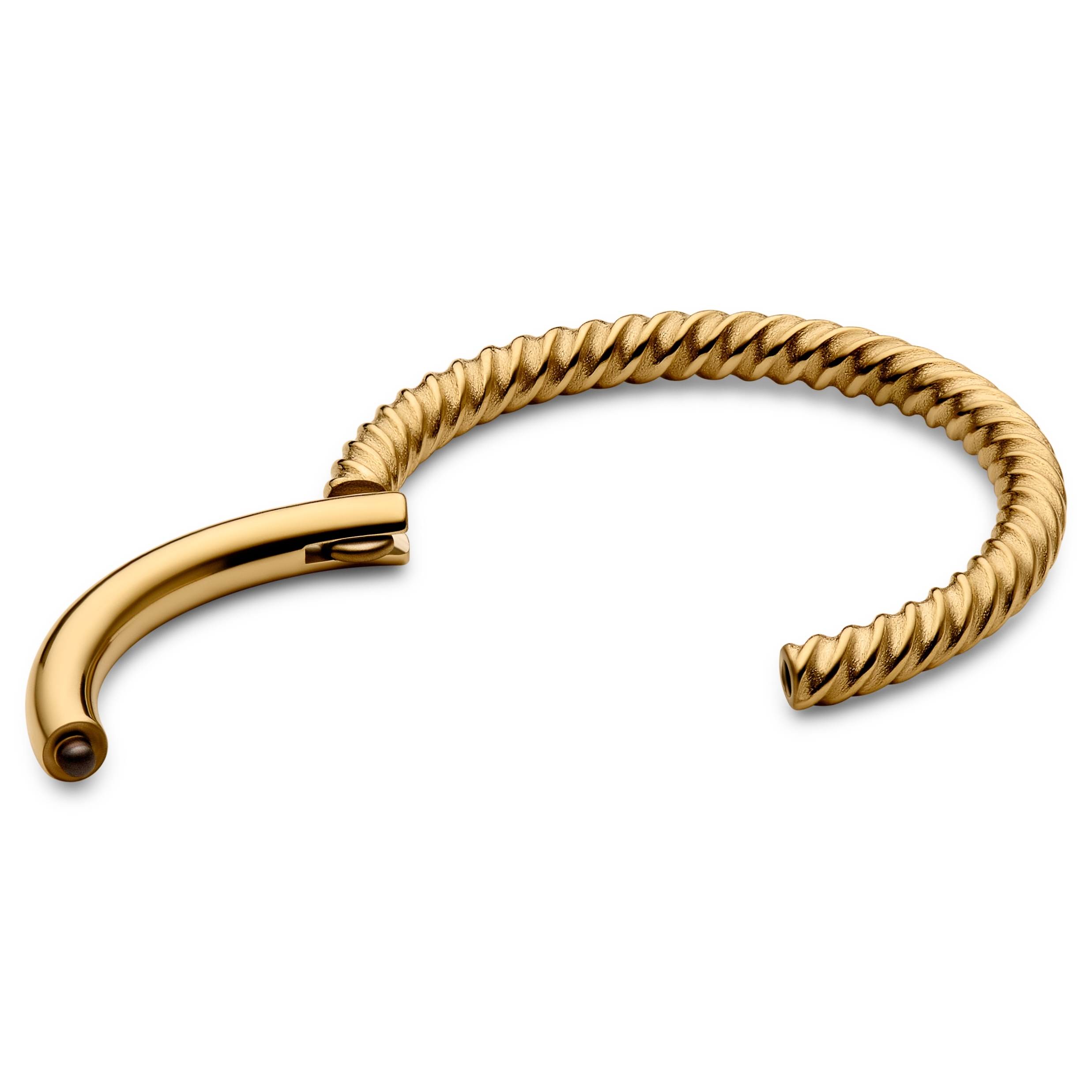 10 mm Gold-Tone Surgical Steel Wire Piercing Ring - 2