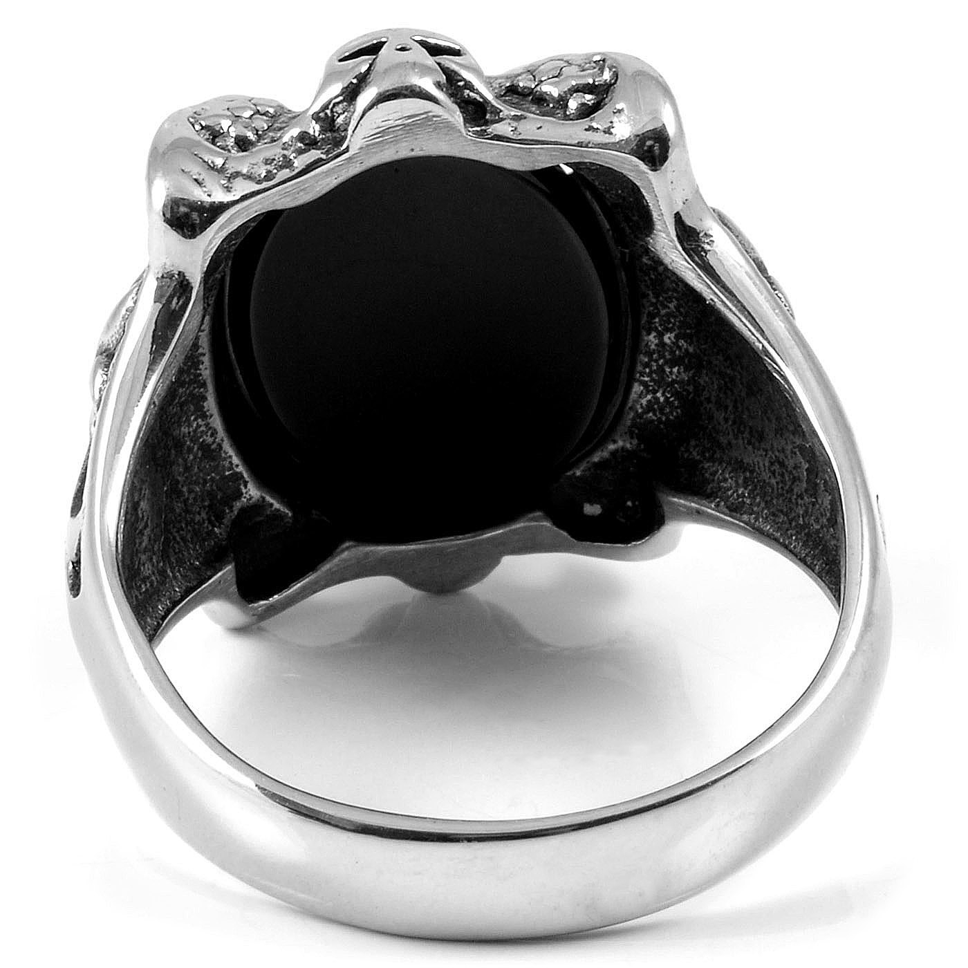 Black Eye Skeleton Key Steel Ring - 4