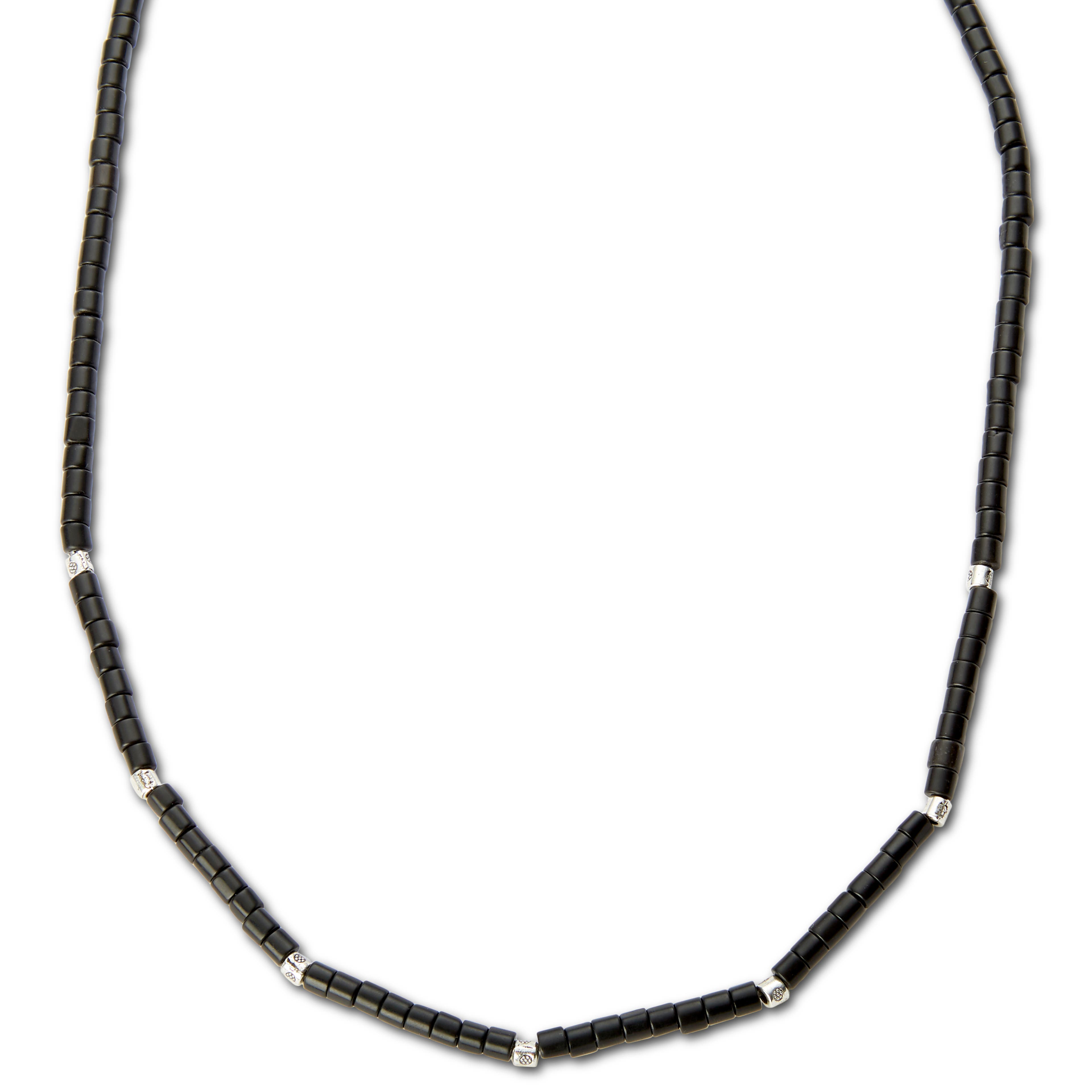 Simple Black Beaded Necklace
