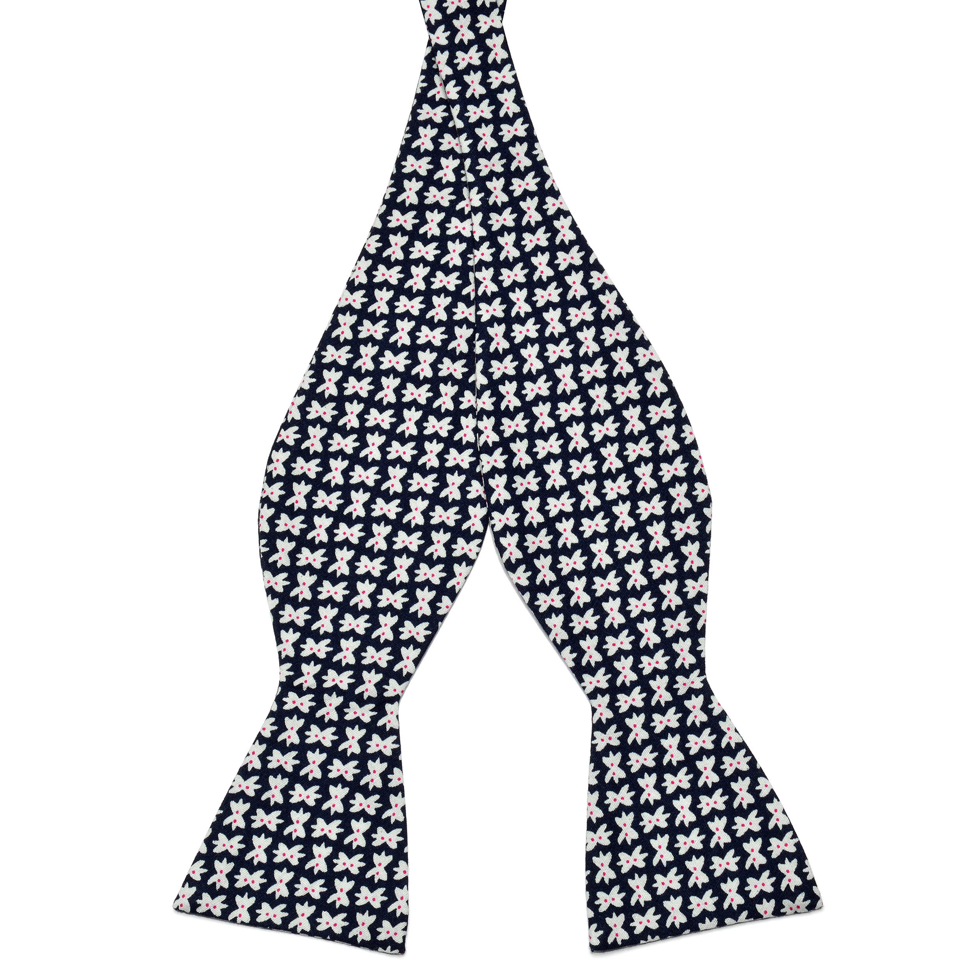 Blue Modern Design Cotton Self-Tie Bow Tie