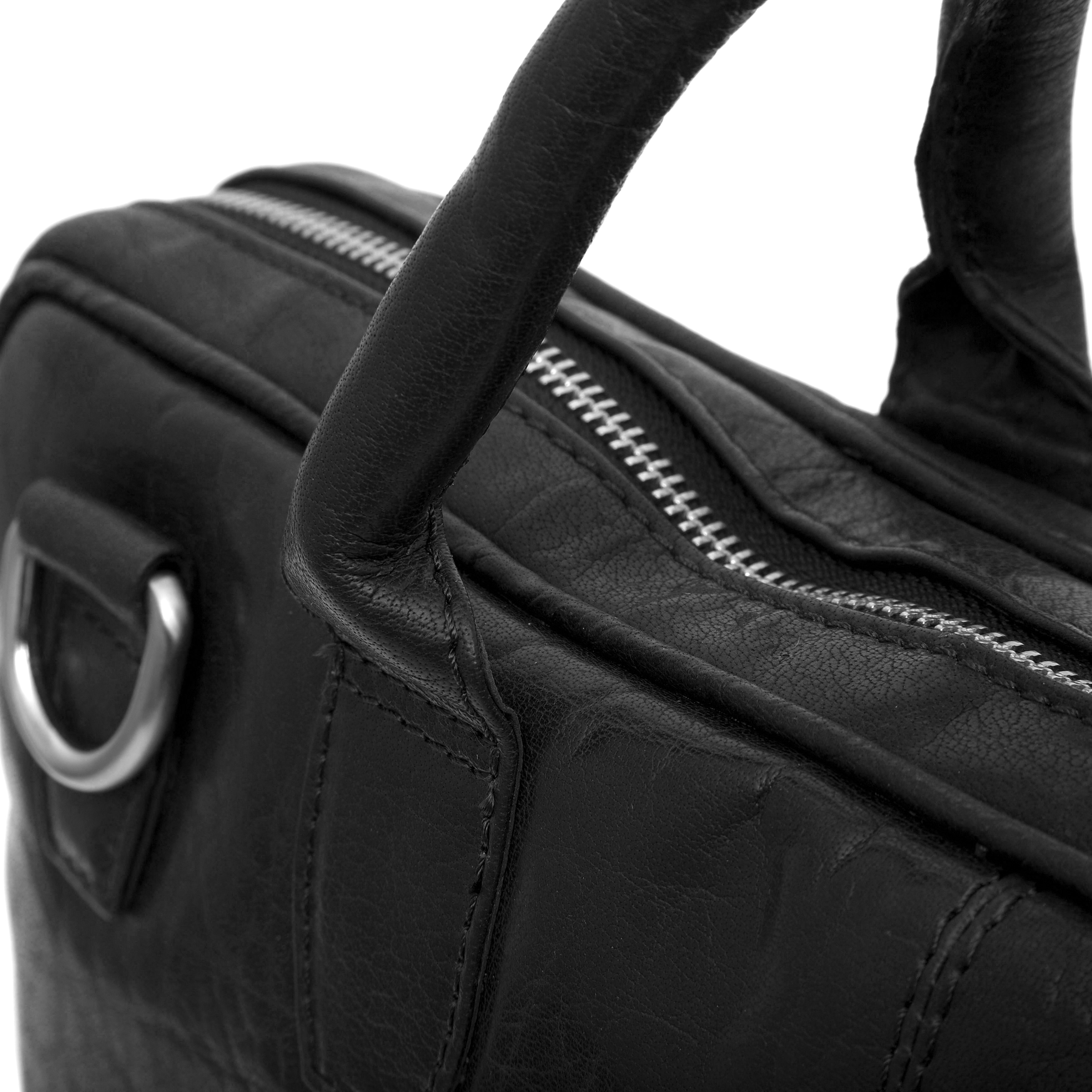 Geantă Montreal Slim 13" Executive din piele neagră - 12