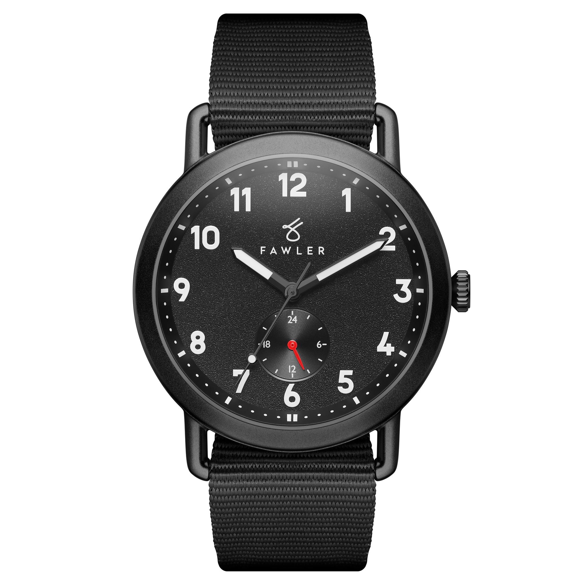 Colour Kronos Kronos | Black Outdoor Watch With Black Nylon Strap | In stock! | Fawler