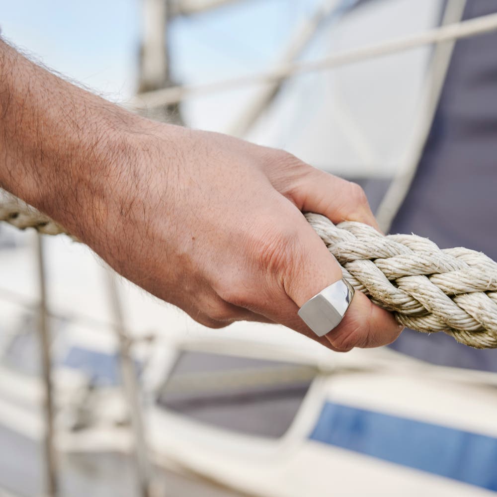 hover: Leigh Silver-Tone Gravel Ring hover: Leigh Silver-Tone Gravel Ring