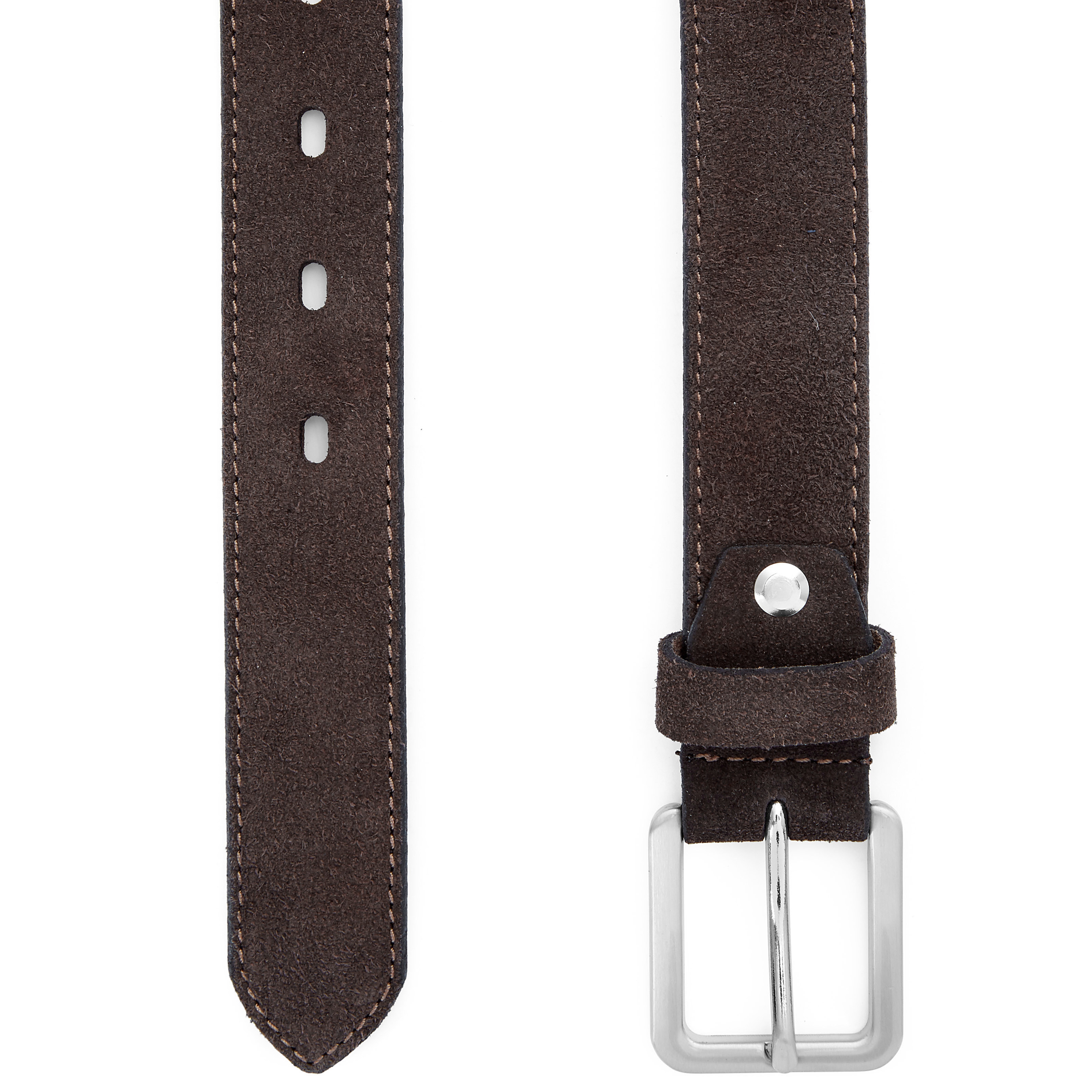Dark Brown Suede Belt - 2