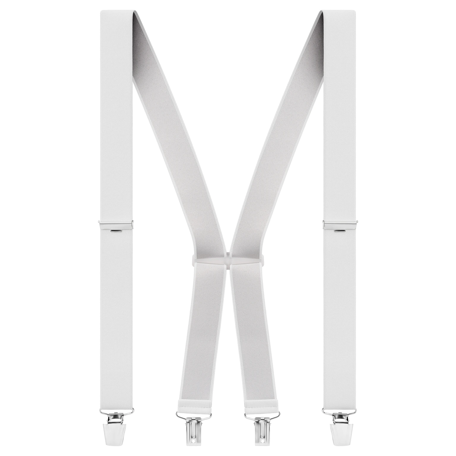 Solid White Clip-On Braces Solid White Clip-On Braces