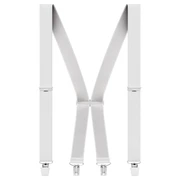Solide weiße Clip-On Hosenträger Solide weiße Clip-On Hosenträger