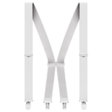 Solide weiße Clip-On Hosenträger Solide weiße Clip-On Hosenträger