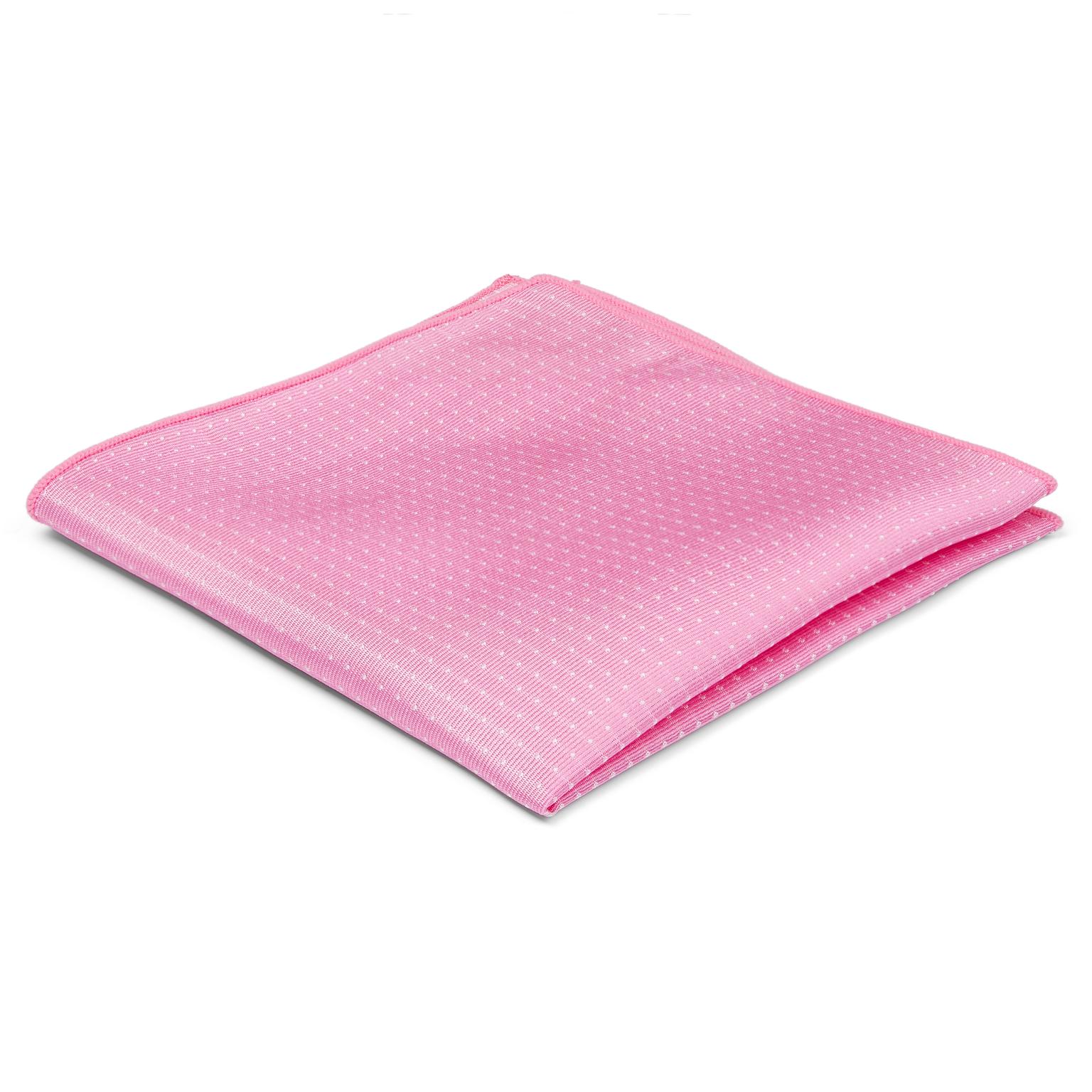 Τετράγωνο Μαντήλι Τσέπης Μεταξωτό Πουά Pink Polka Dot Τετράγωνο Μαντήλι Τσέπης Μεταξωτό Πουά Pink Polka Dot