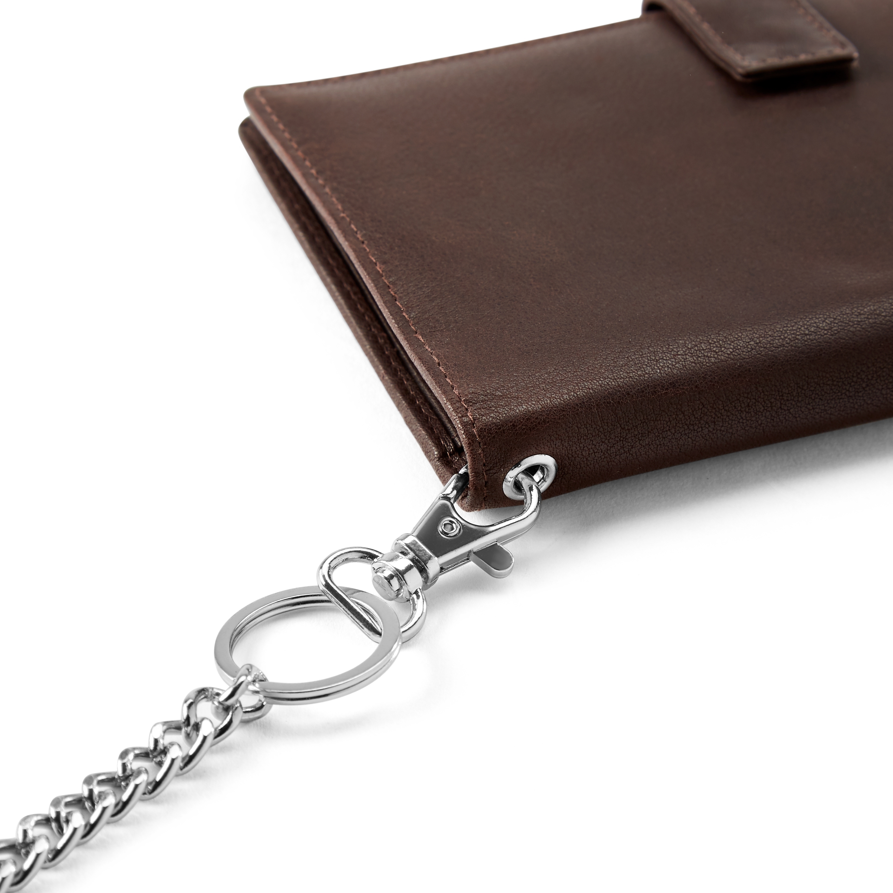 Portefeuille Lake anti RFID en cuir marron foncé - 5