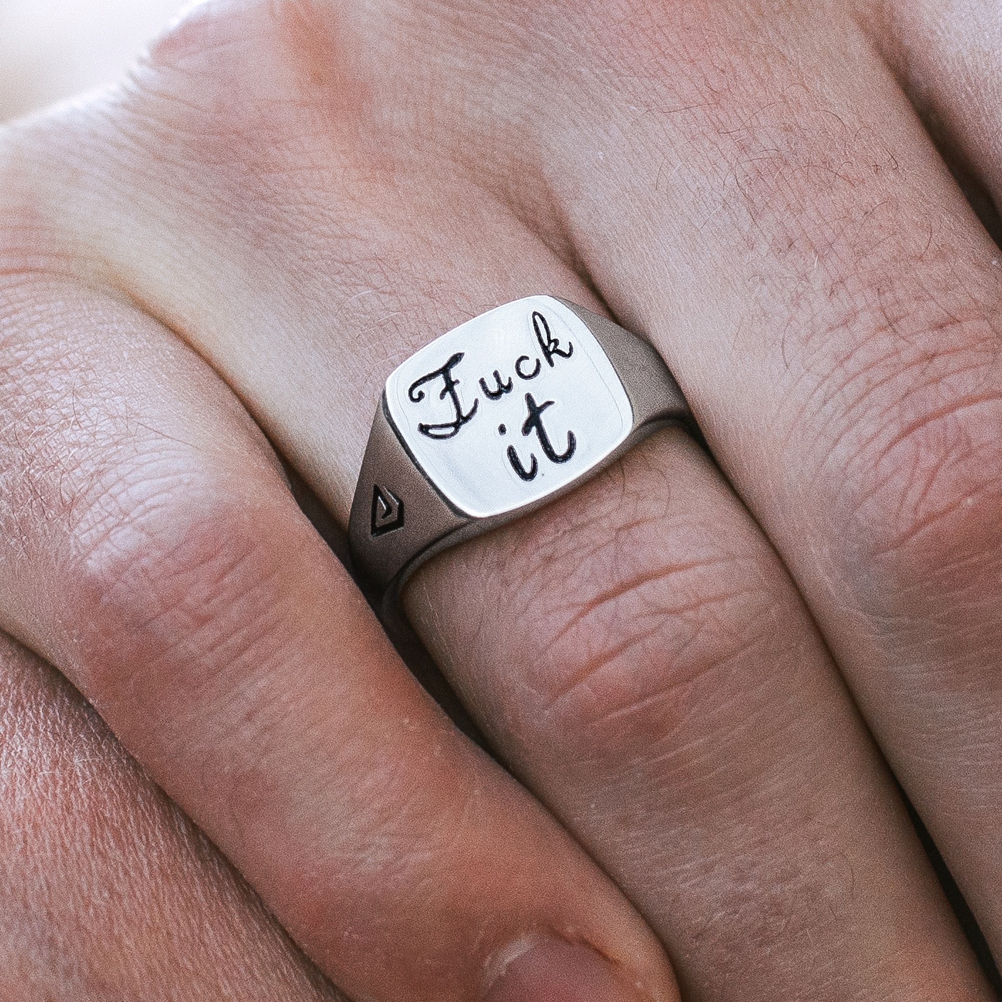 F*ck It 925s Silver Classic Ring - 4