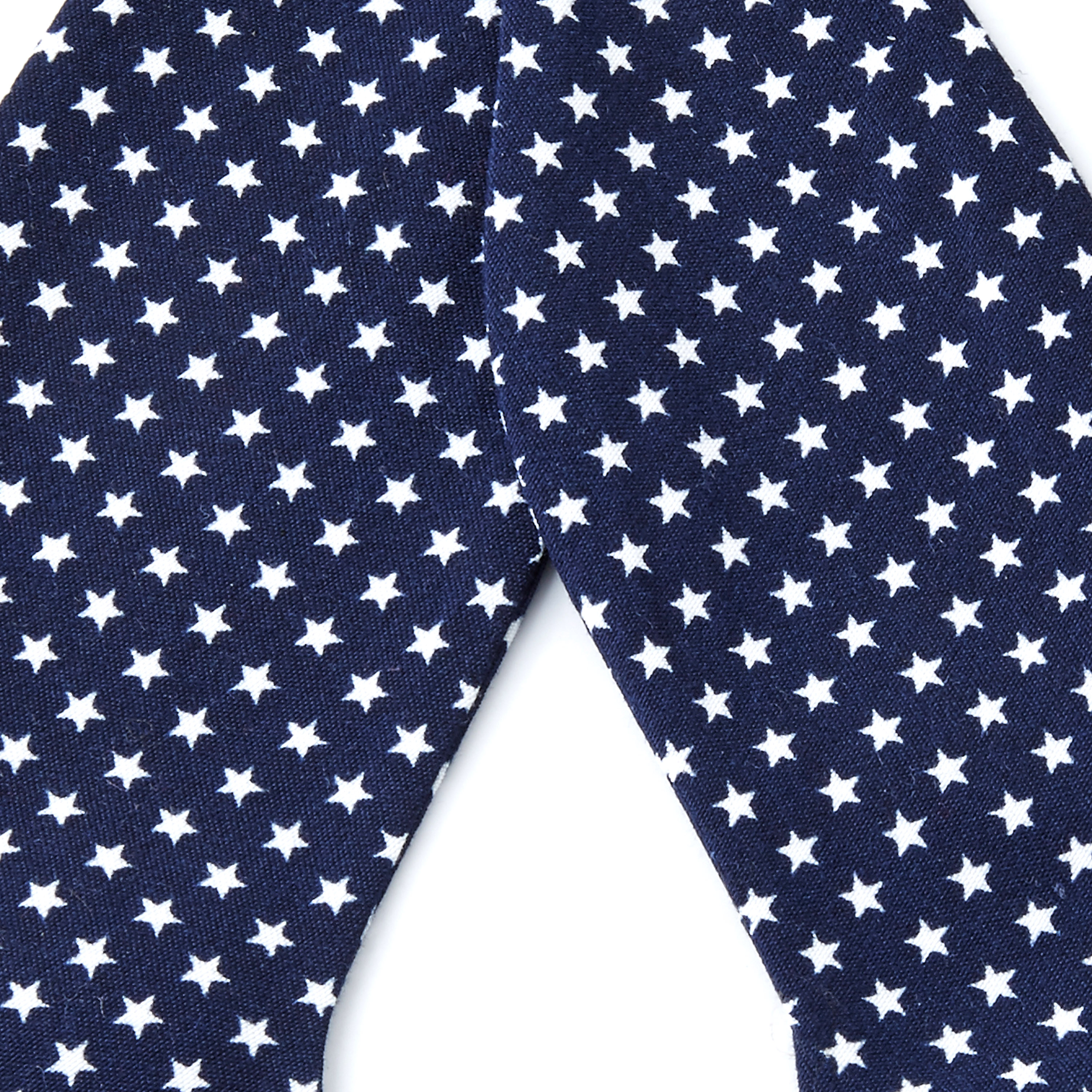 Navy Stars Polyester Self-Tie Bow Tie - 2