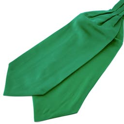 Едноцветна изумруденозелена ретро вратовръзка 