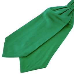 Semplice cravatta ascot verde smeraldo
