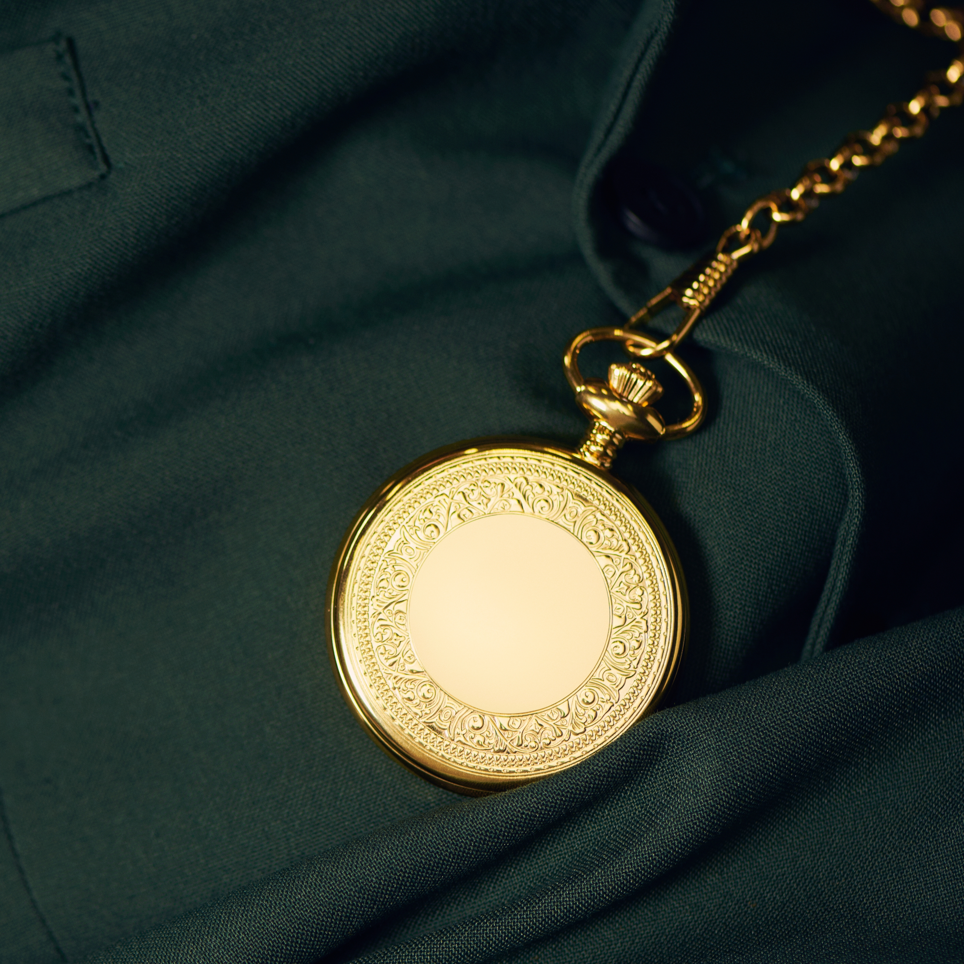 Altair | Goudkleurig Half Hunter Zakhorloge - 5