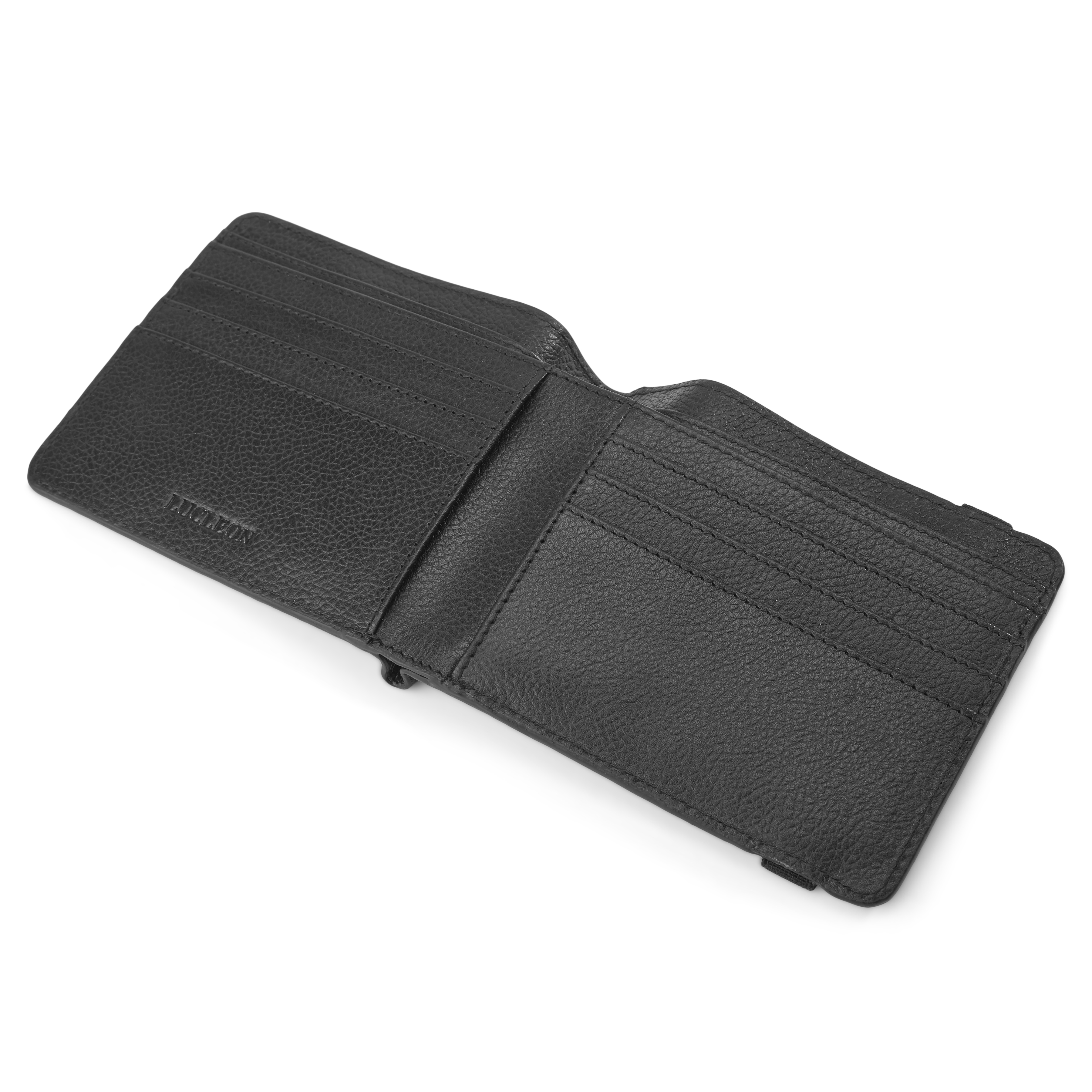 Czarny skórzany portfel blokujący RFID Luca - 7