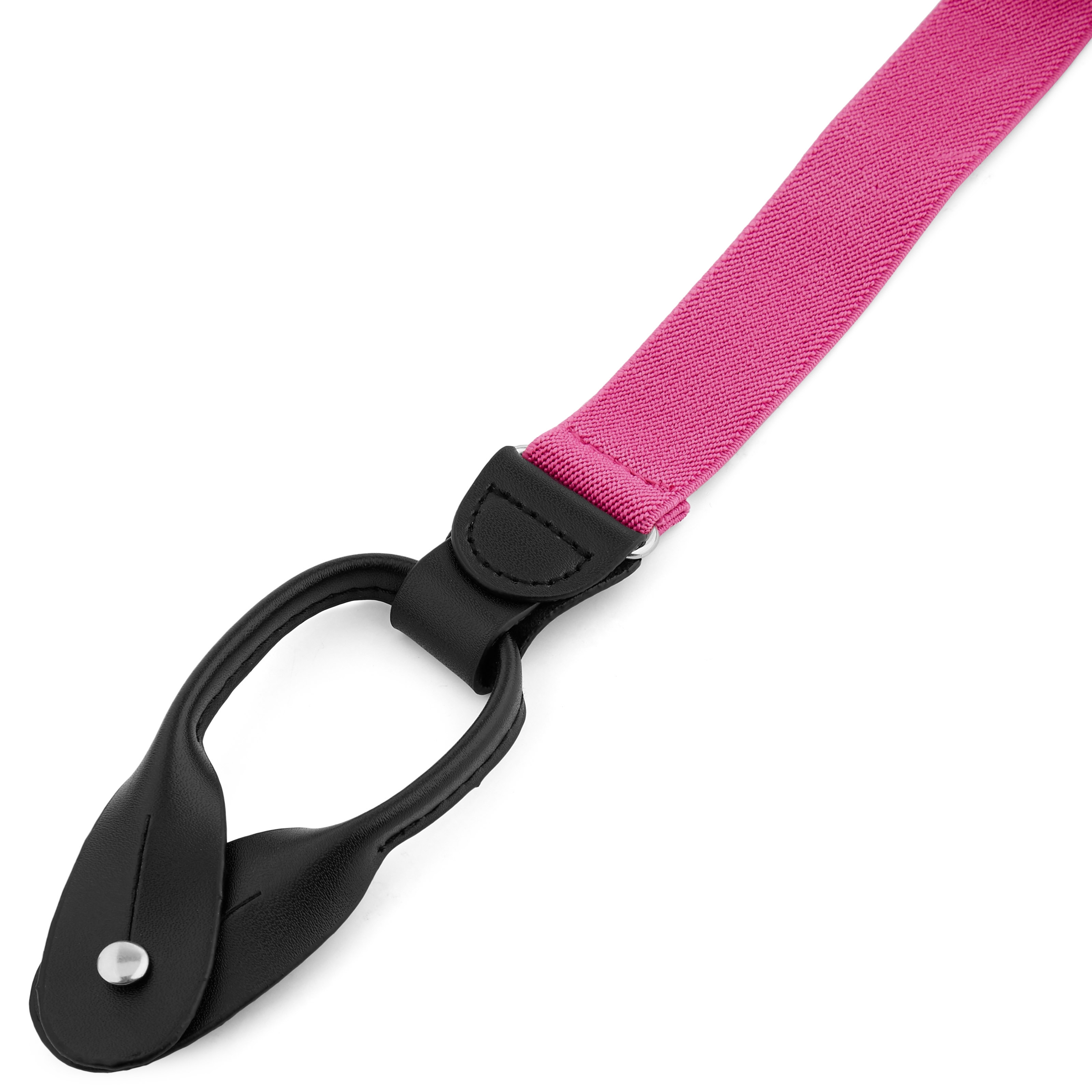 Schmale Fuchsia Hosenträger Zum Knöpfen - 2