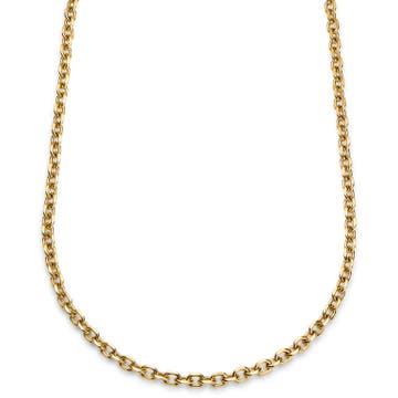 Essentials | 6 mm Goldfarbene Kabelkette Halskette Essentials | 6 mm Goldfarbene Kabelkette Halskette
