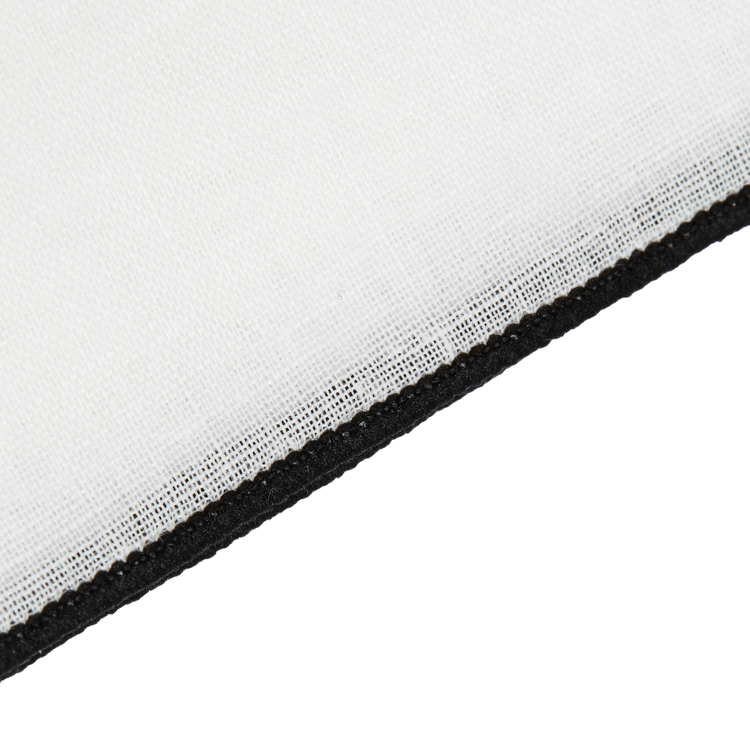 White Pocket Square with Black Edges - 2