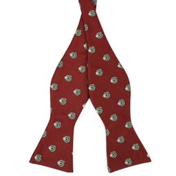 Burgundy Christmas Self-Tie Bow Tie