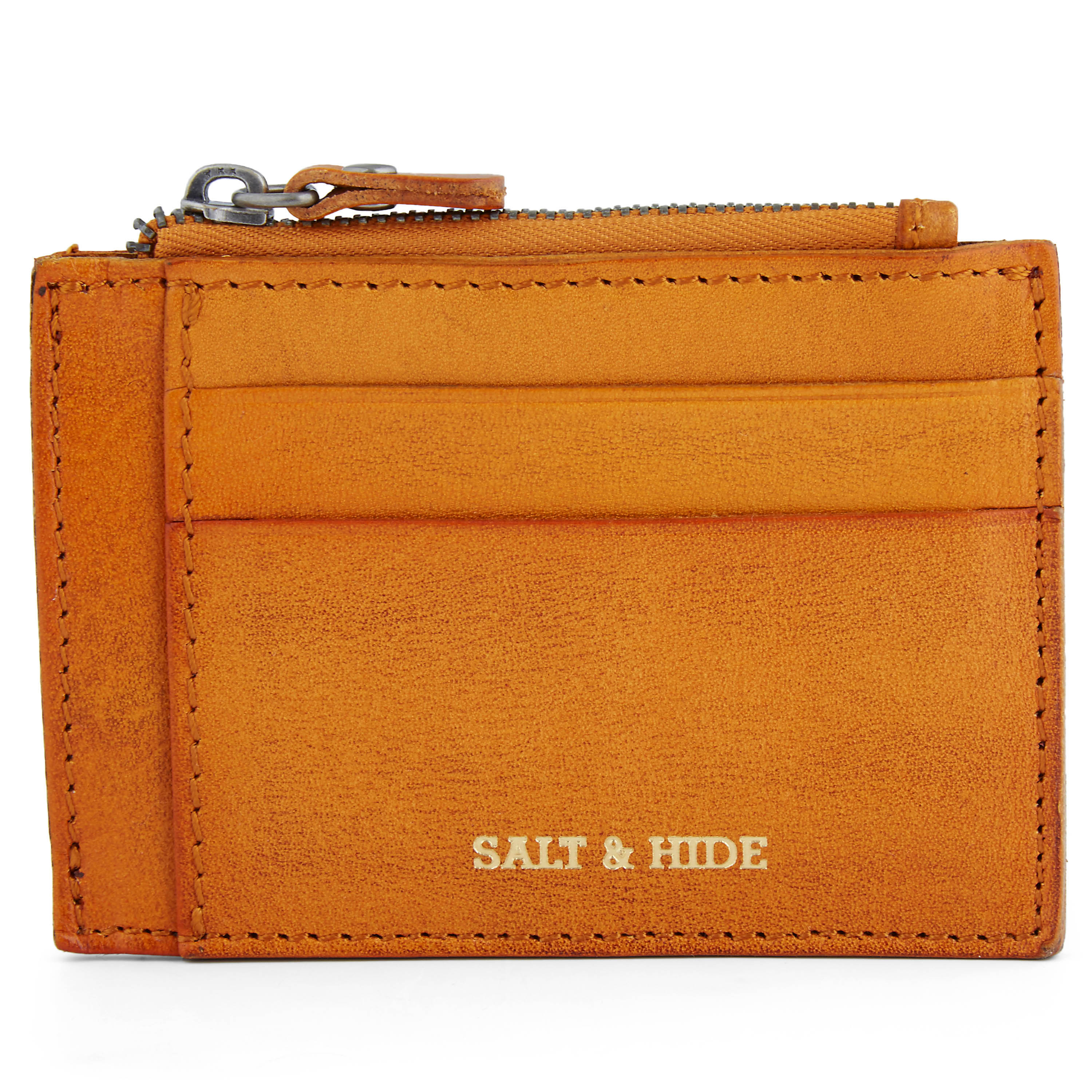 Monedero de cuero Osias marrón tostado - 3