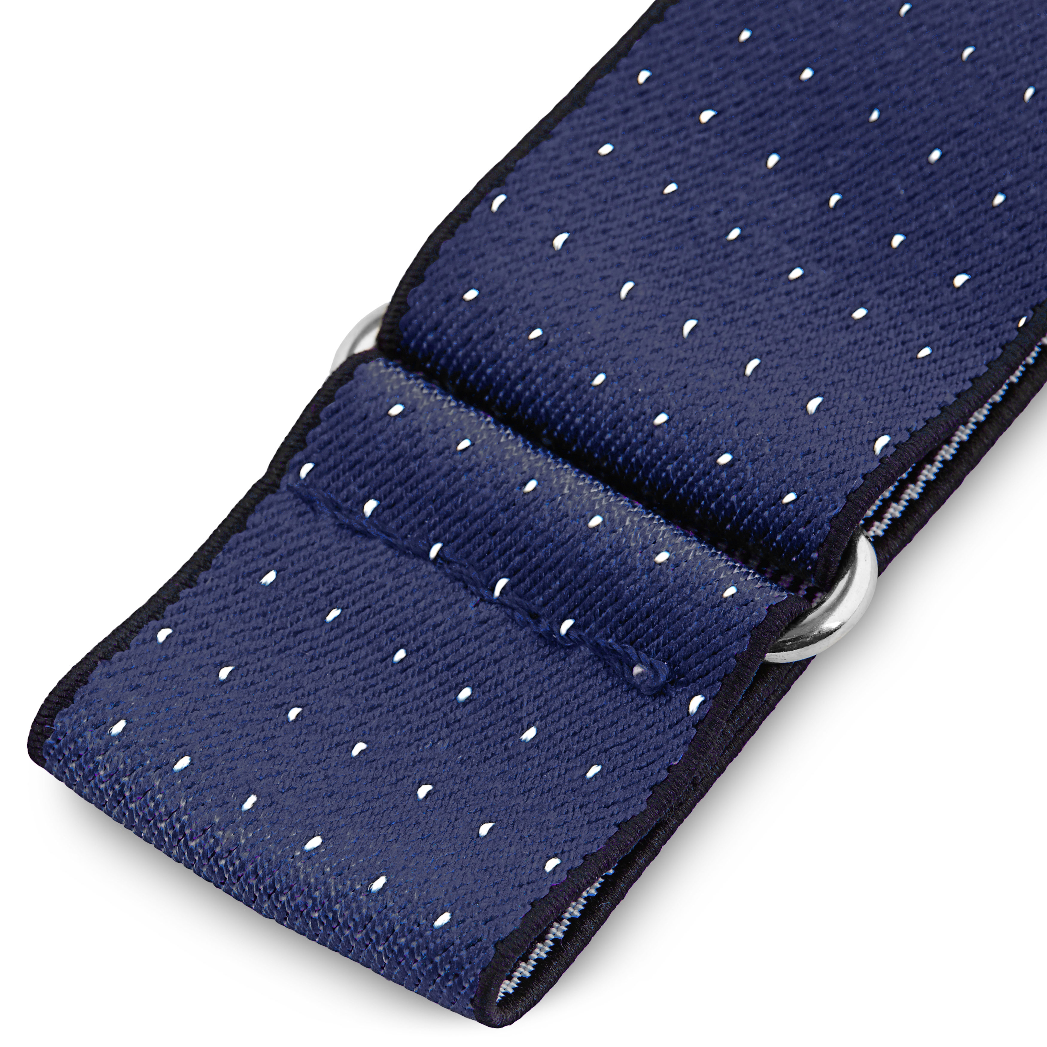 Breite Gepunktete Tiefblaue Ärmelhalter - 2