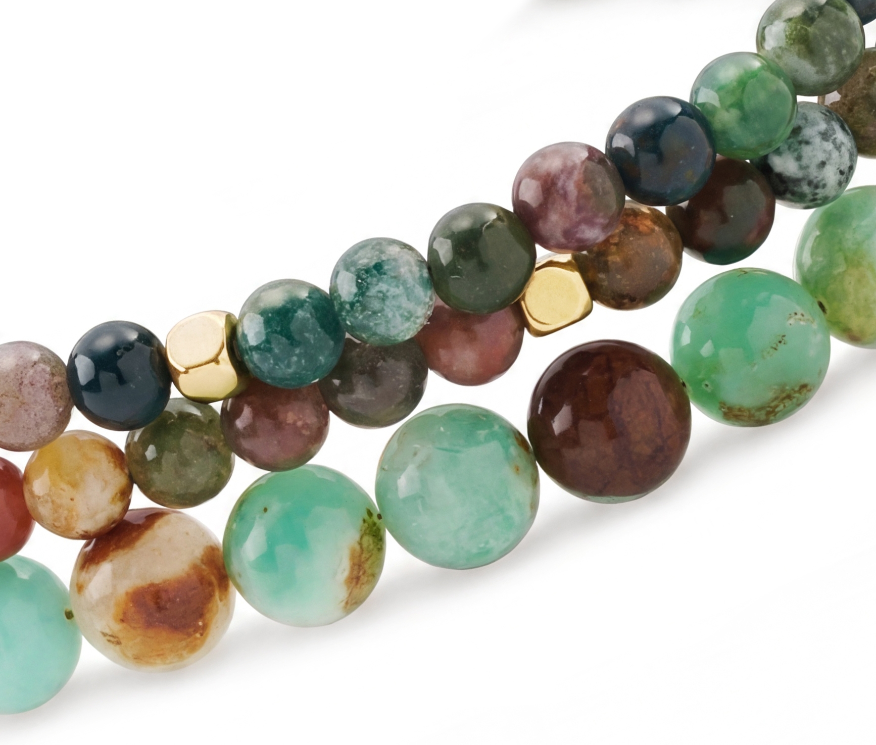 Mediterranean | Coastal Natural Stone Beaded Bracelet Set - 3