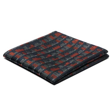 Dark Grey & Red Winter Wonderland Pocket Square Dark Grey & Red Winter Wonderland Pocket Square
