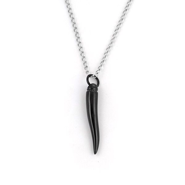 Sort Spids Stålhalskæde - 1