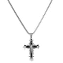 Svart Nitat Kors Halsband Svart Nitat Kors Halsband
