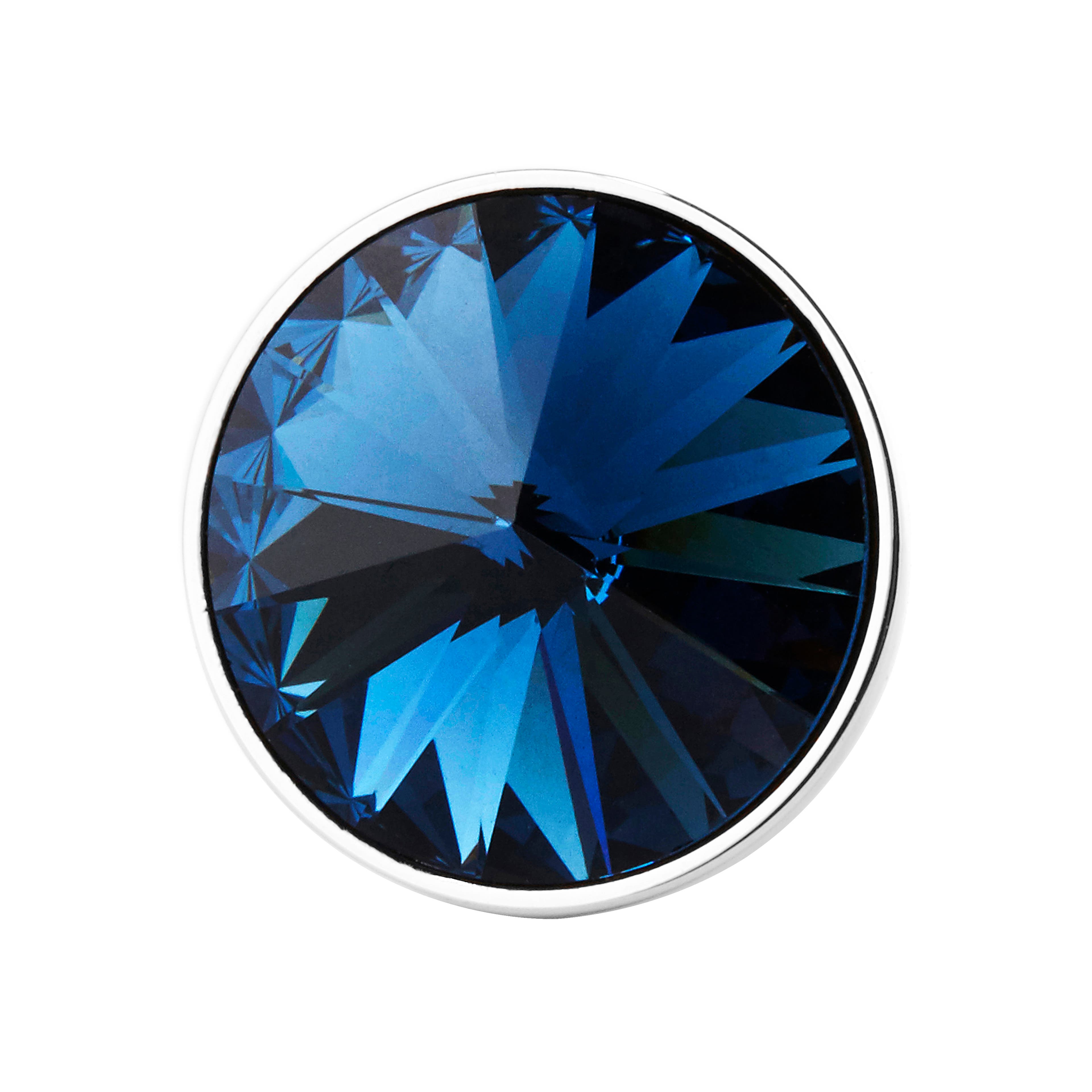 Navy & Light Blue Crystal Lapel Pin