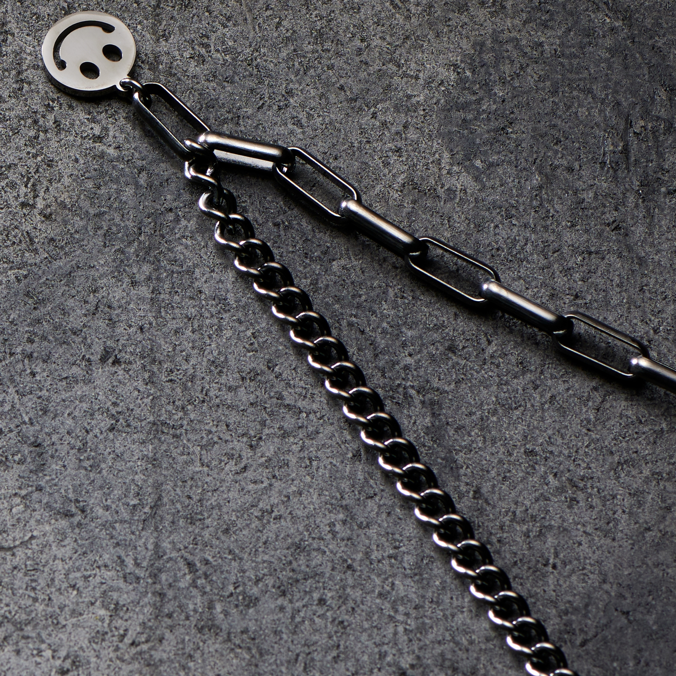 Amager, 5 mm Silver-Tone Stainless Steel Smiley Curb & Cable Chain  Necklace, In stock!