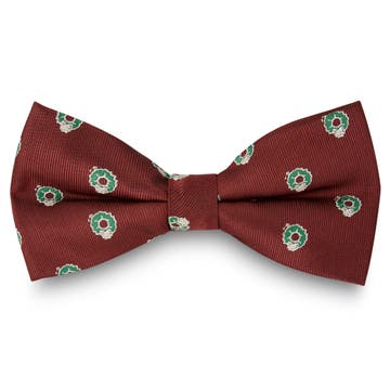 Vianočný predviazaný motýlik vo vínovej farbe Vianočný predviazaný motýlik vo vínovej farbe