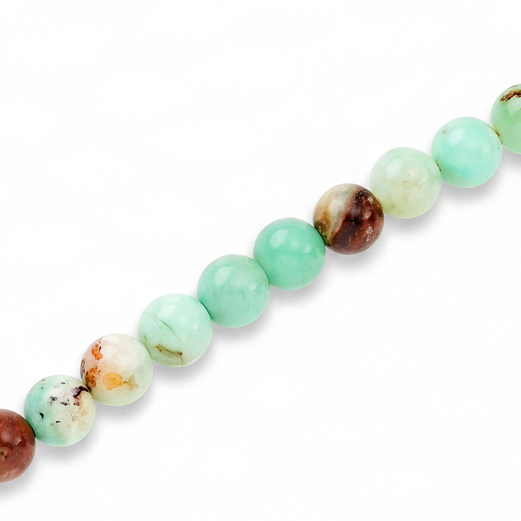 Mediterranean | Ketting met groene natuurstenen kralen en zonbedel - 6