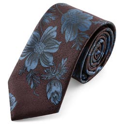 Dianthus | 6 cm röd och blå blommig slips