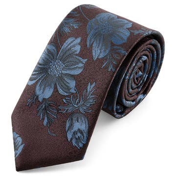 Dianthus | 2 3/8" (6 cm) Burnt Red and Blue Flower Tie Dianthus | 2 3/8" (6 cm) Burnt Red and Blue Flower Tie