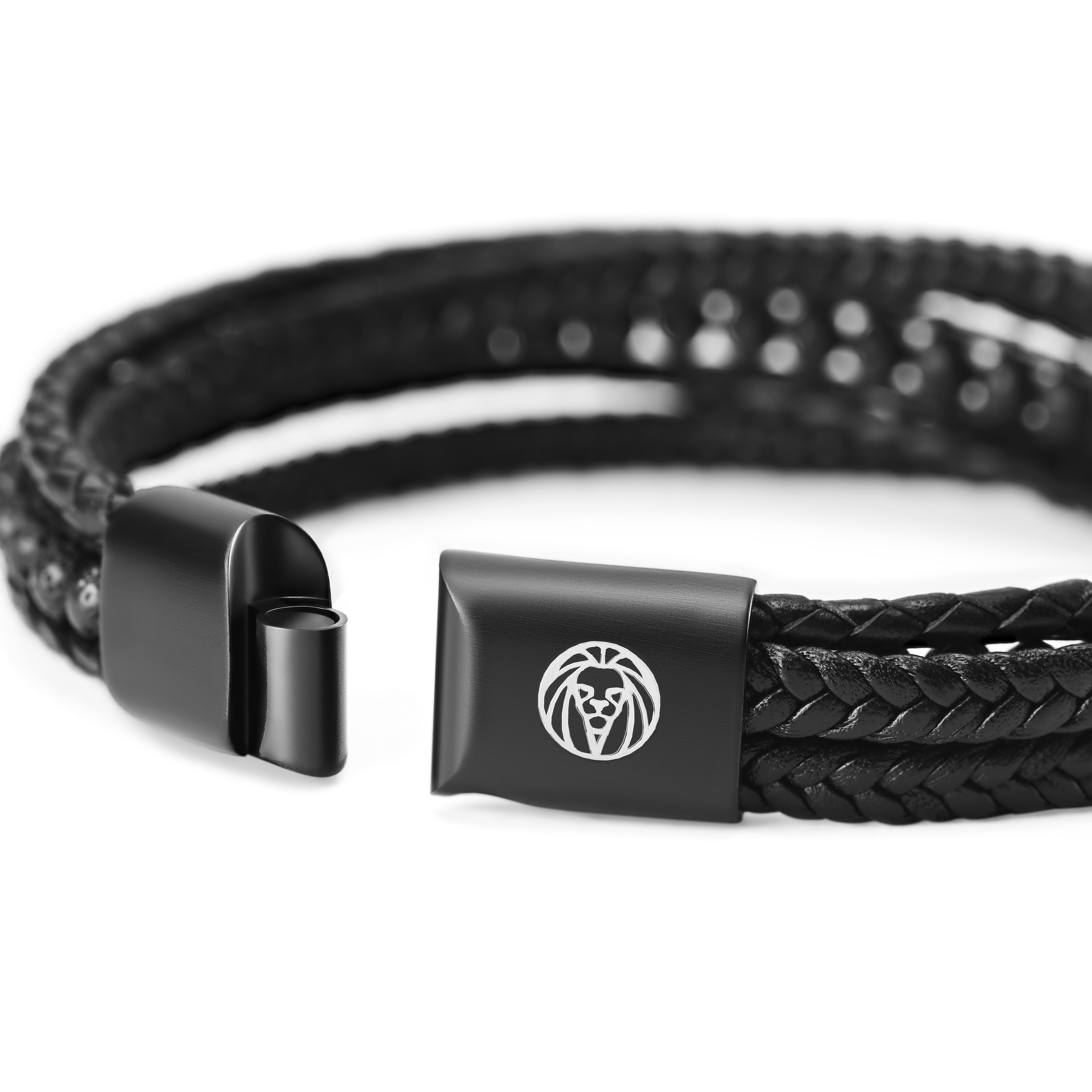 Naxos lávakő bőr karkötő - 6