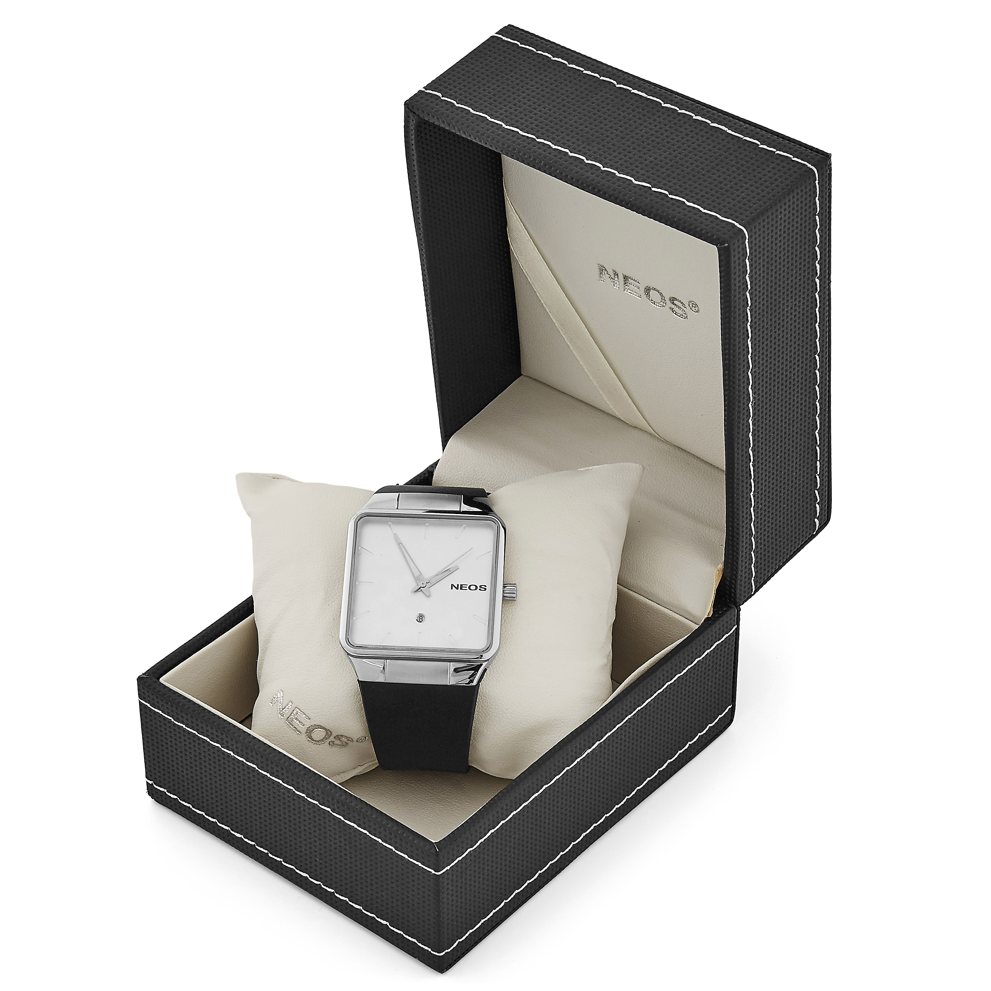 Black & White Sapphire Crystal Watch - 4