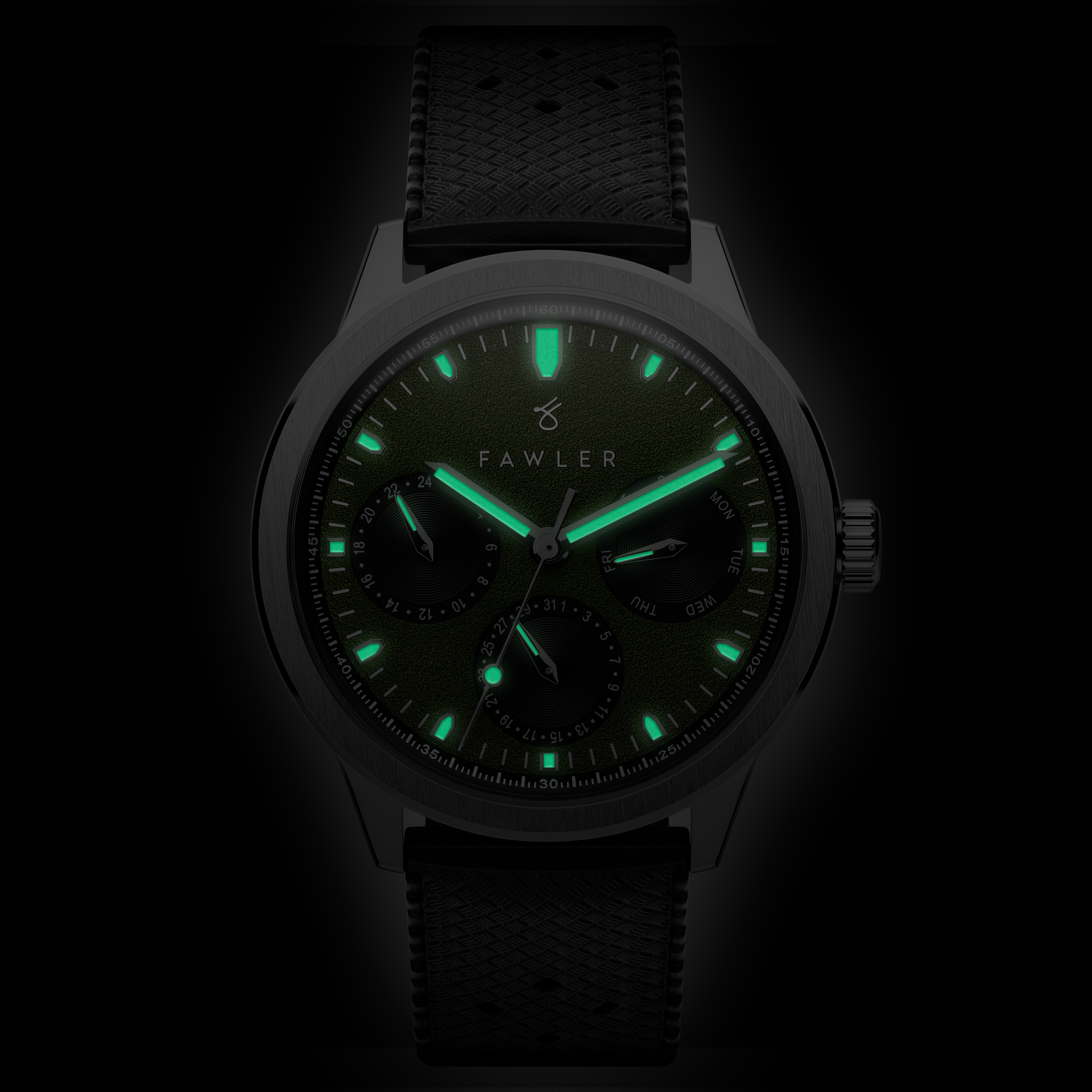 Fausto | Grüne Kalenderuhr aus Edelstahl - 2