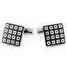 Square Black & Silver-Tone Sixteen Cubed Cufflinks
